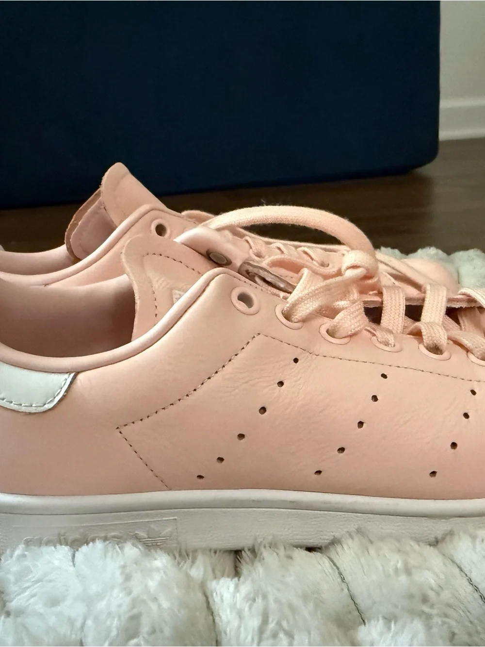adidas Women's Light Pink Leather Low-Top Sneakers